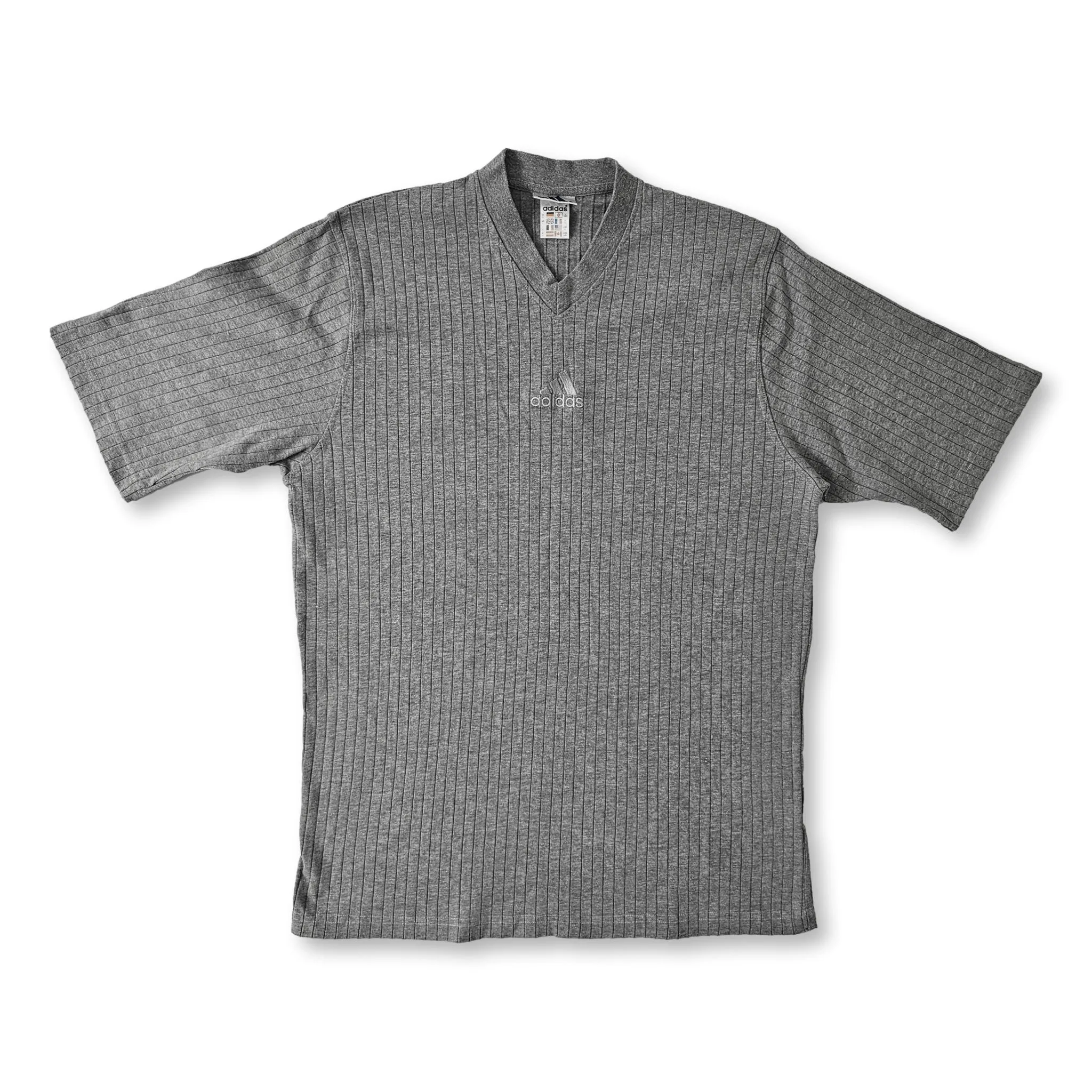 1999 Adidas v-neck center logo t-shirt