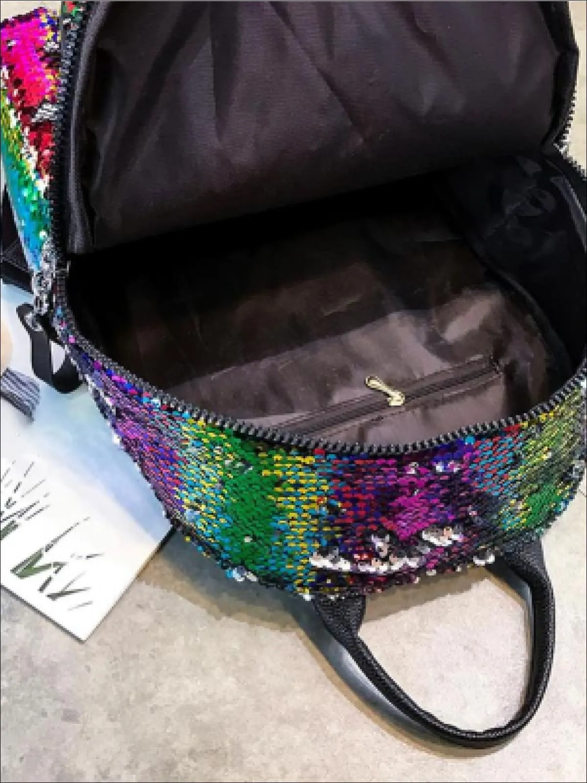 5 Multi-Color Sparkle Sequin Backpack
