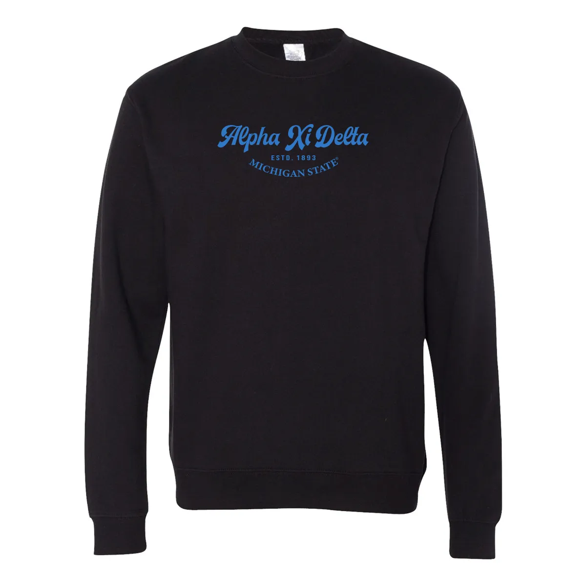 #Alpha Xi Delta Crewneck Sweatshirt, Elegant Print Design