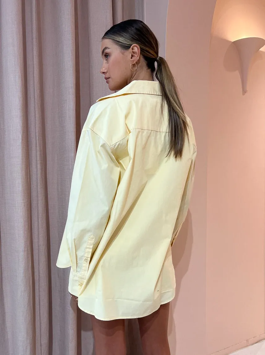 Assembly Label Everyday Poplin Shirt in Lemon