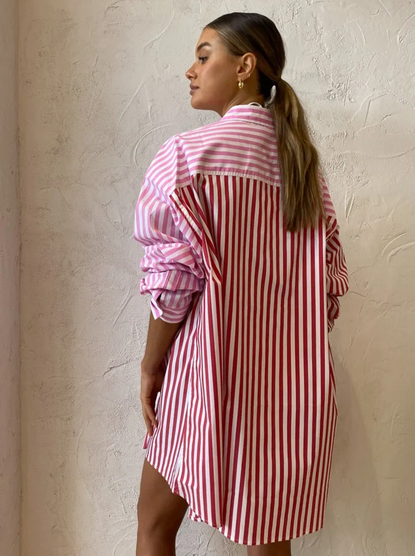 Blanca Benny Shirt in Red/Pink