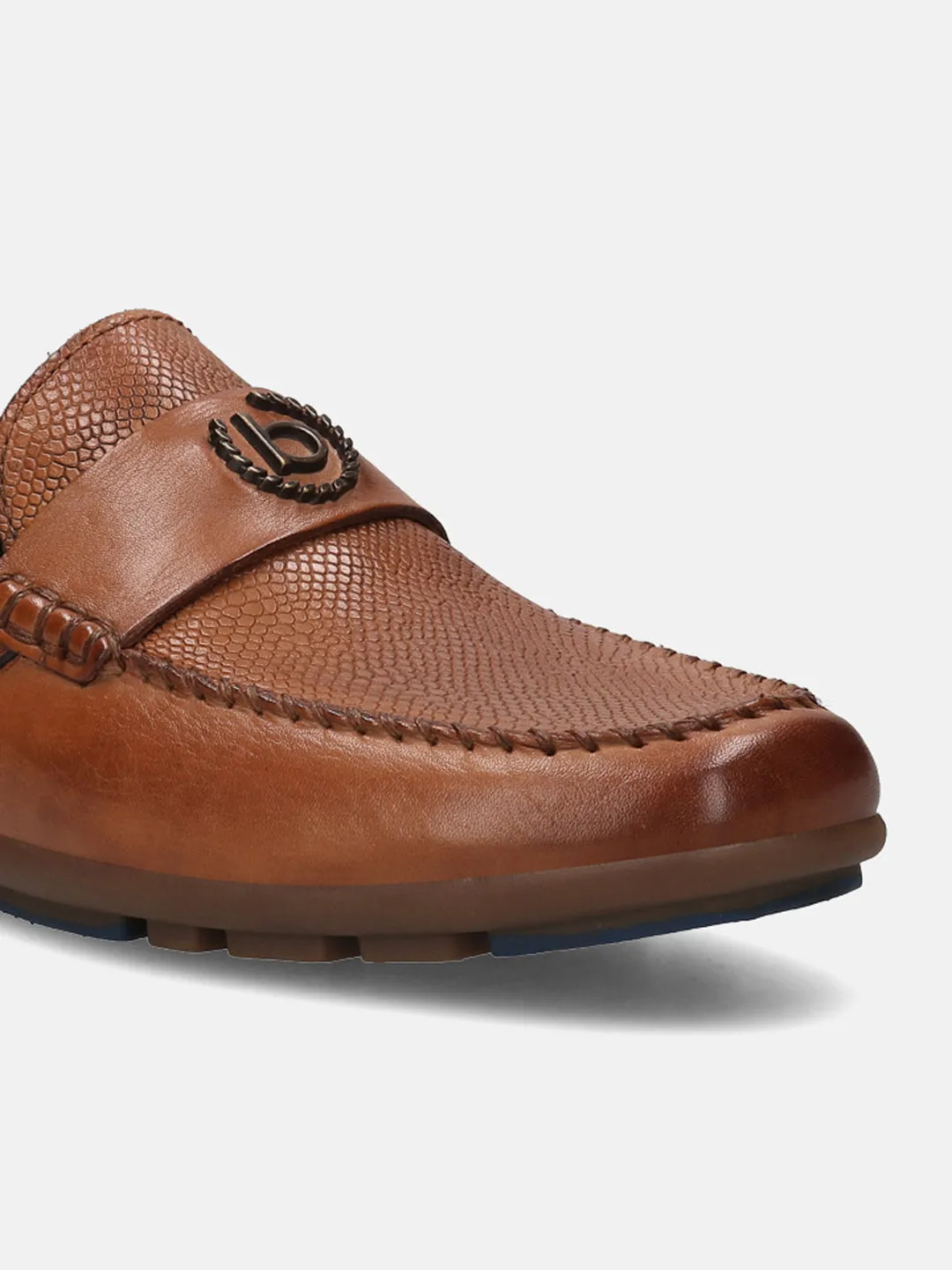 bugatti Cognac Premium Leather  Slip On