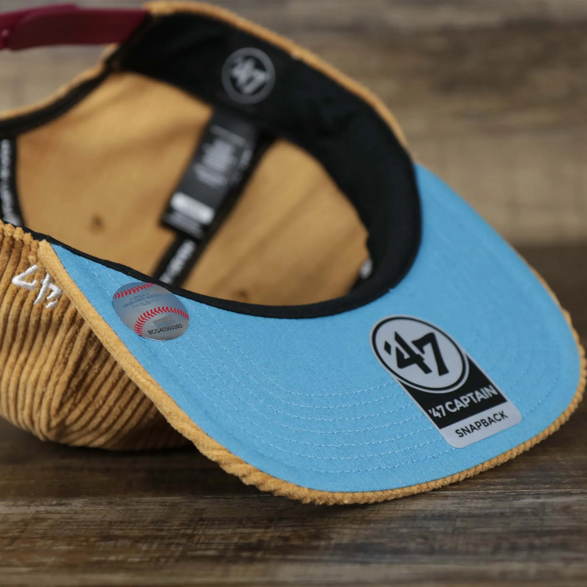 Corduroy Philadelphia Phillies Cooperstown Snapback | 47 Brand Khaki