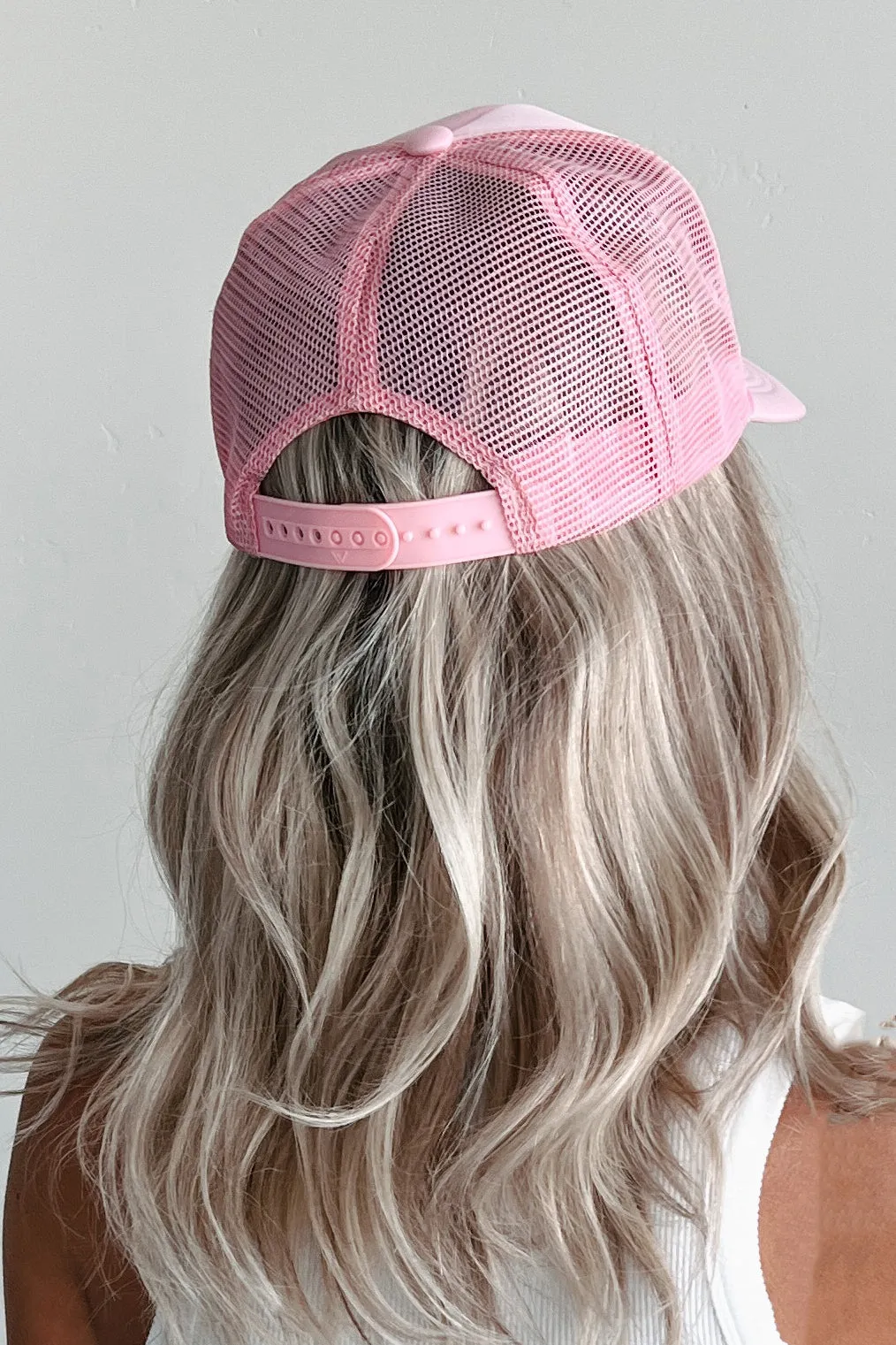 Does He Have A Boat Trucker Hat (Light Pink)