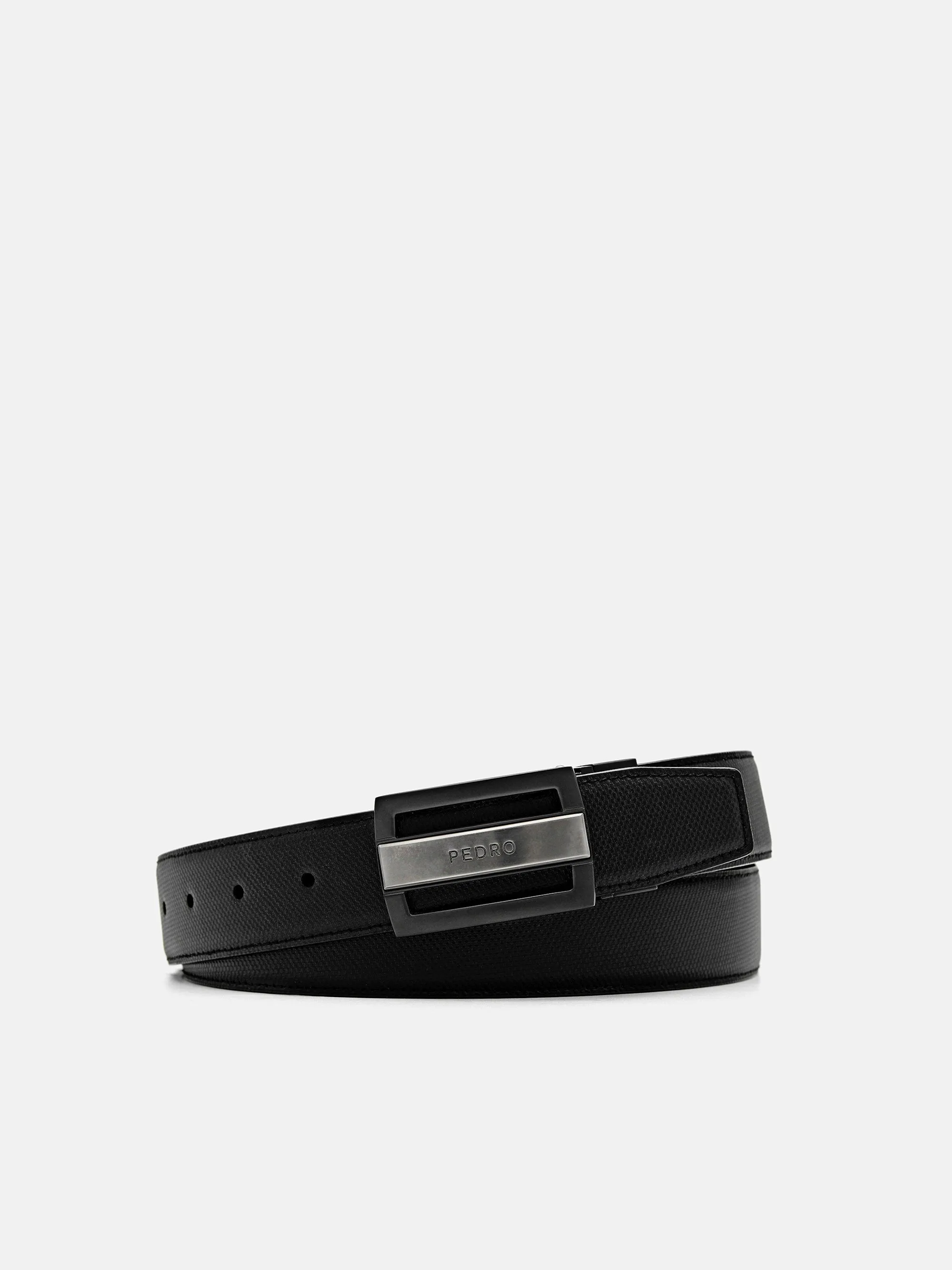 Embossed Leather Reversible Tang Belt