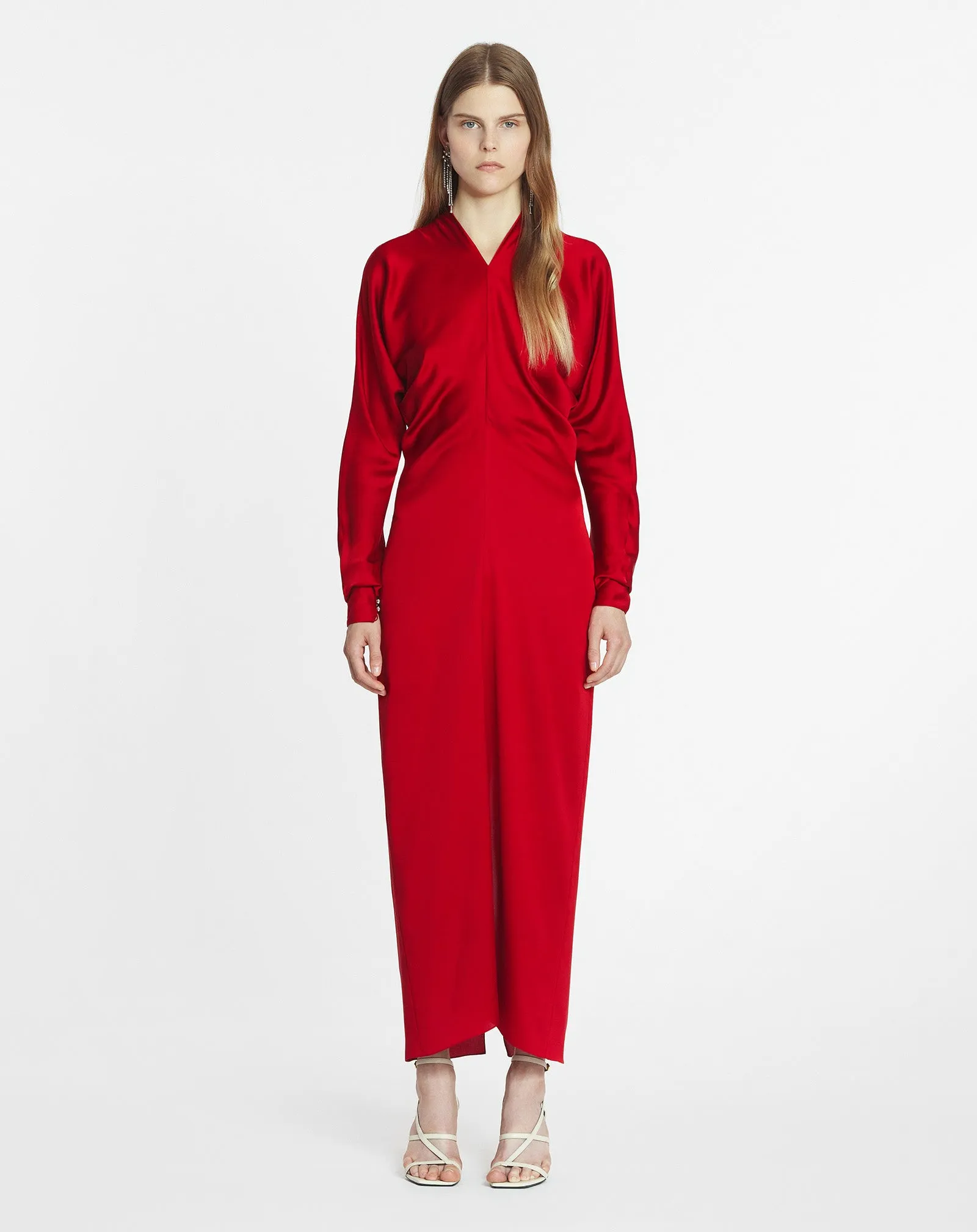 FITTED SILK DRESS