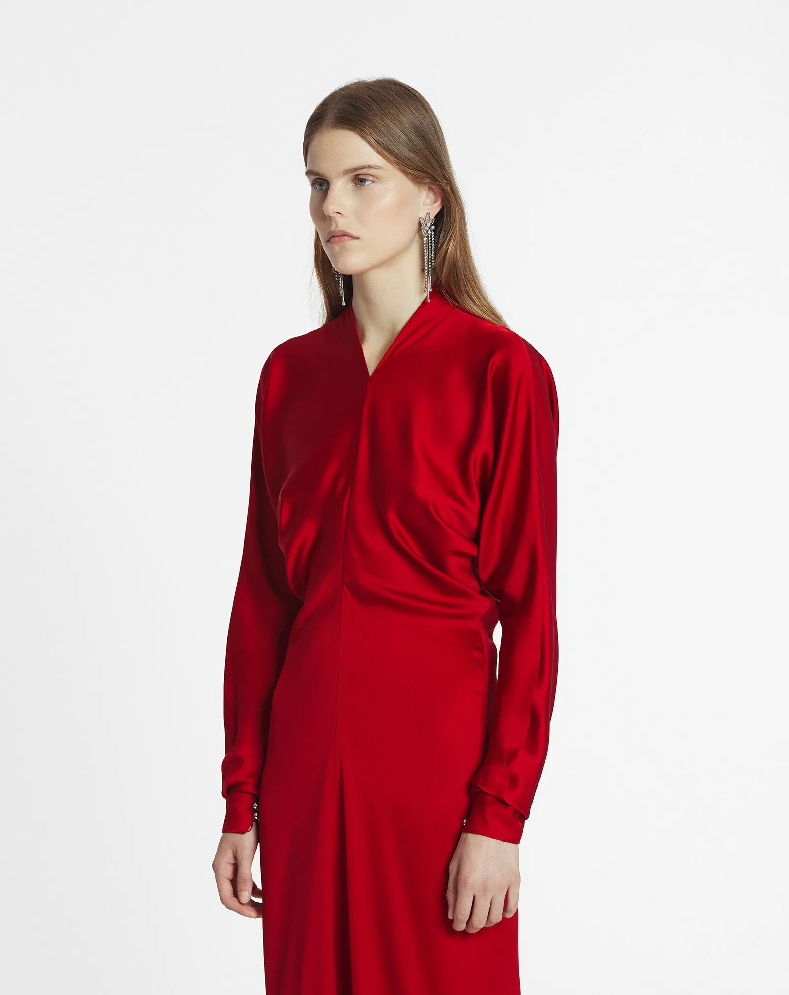 FITTED SILK DRESS