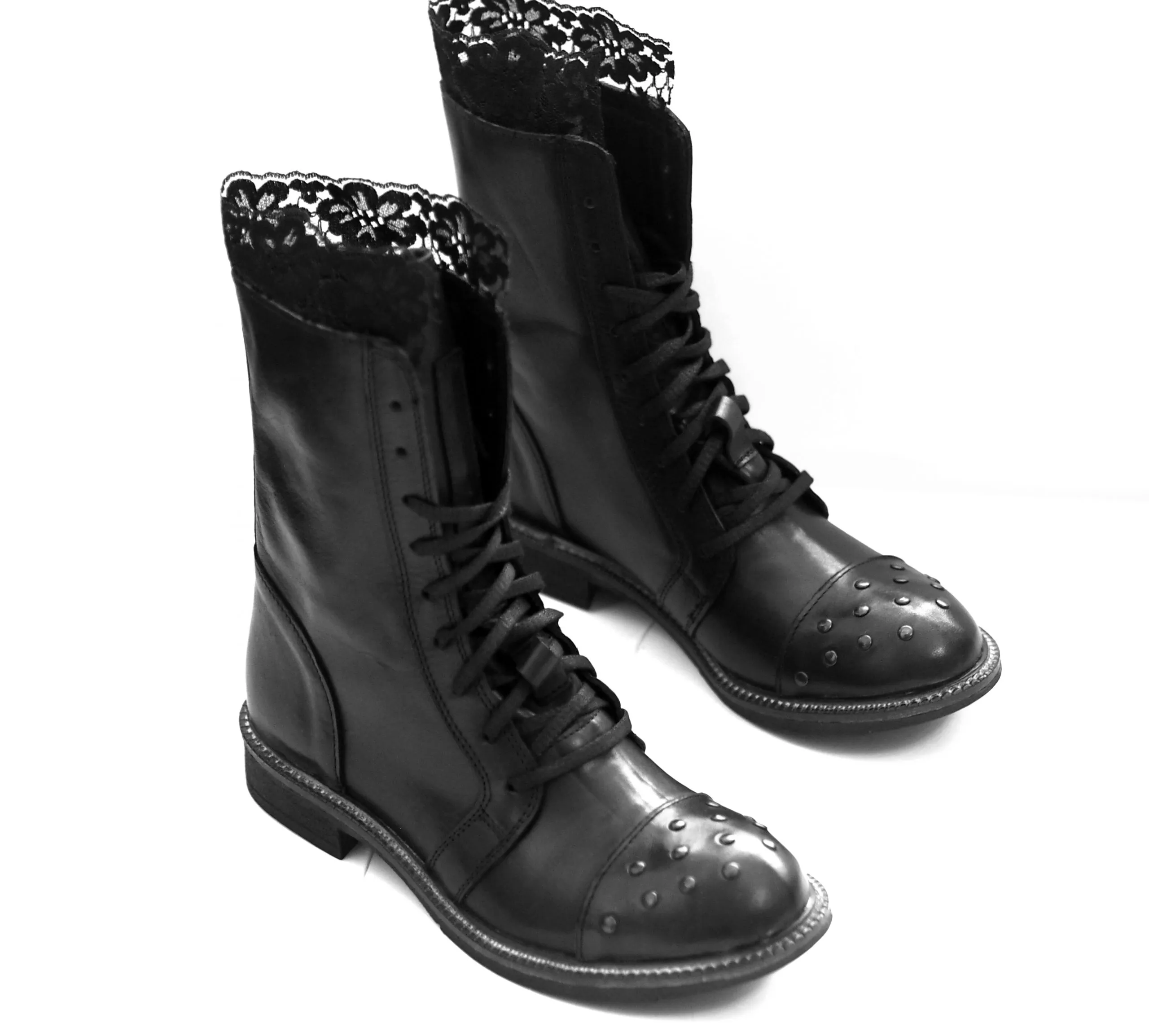 Genuine leather women boots/black genuine leather boots/women boots/black leather boots/leather boots women