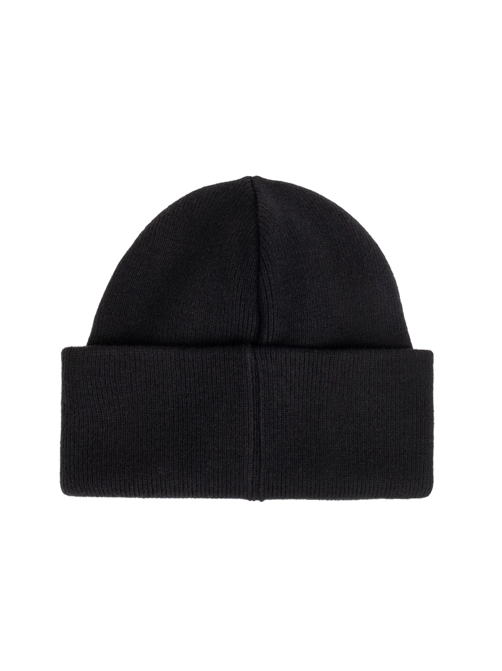 intarsia-knit logo beanie