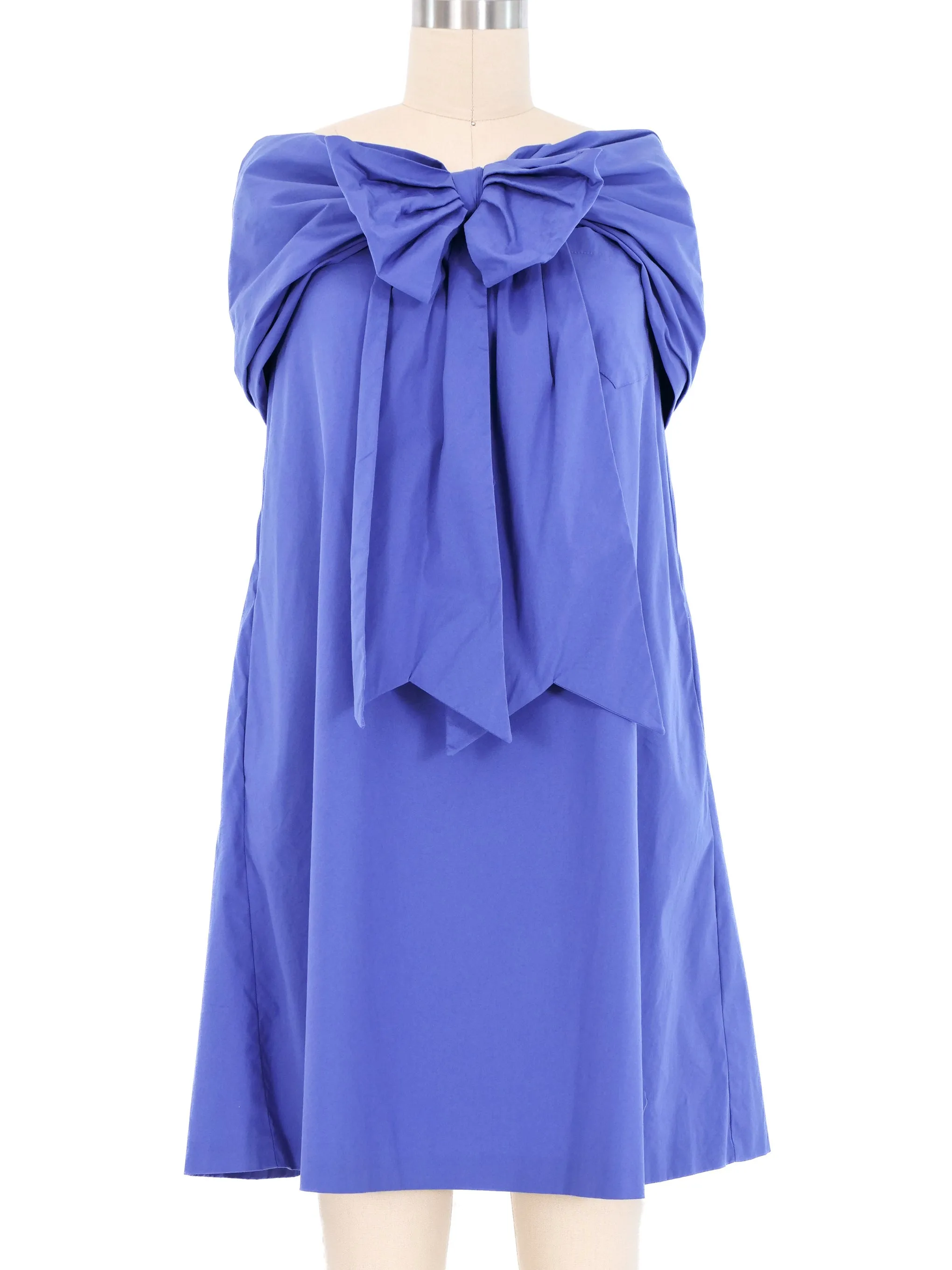 Jean Paul Gaultier Cobalt Off The Shoulder Dress