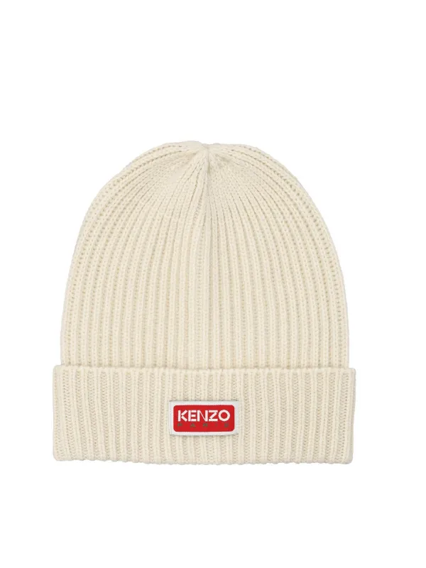 Kenzo Beanie Logo Off-White