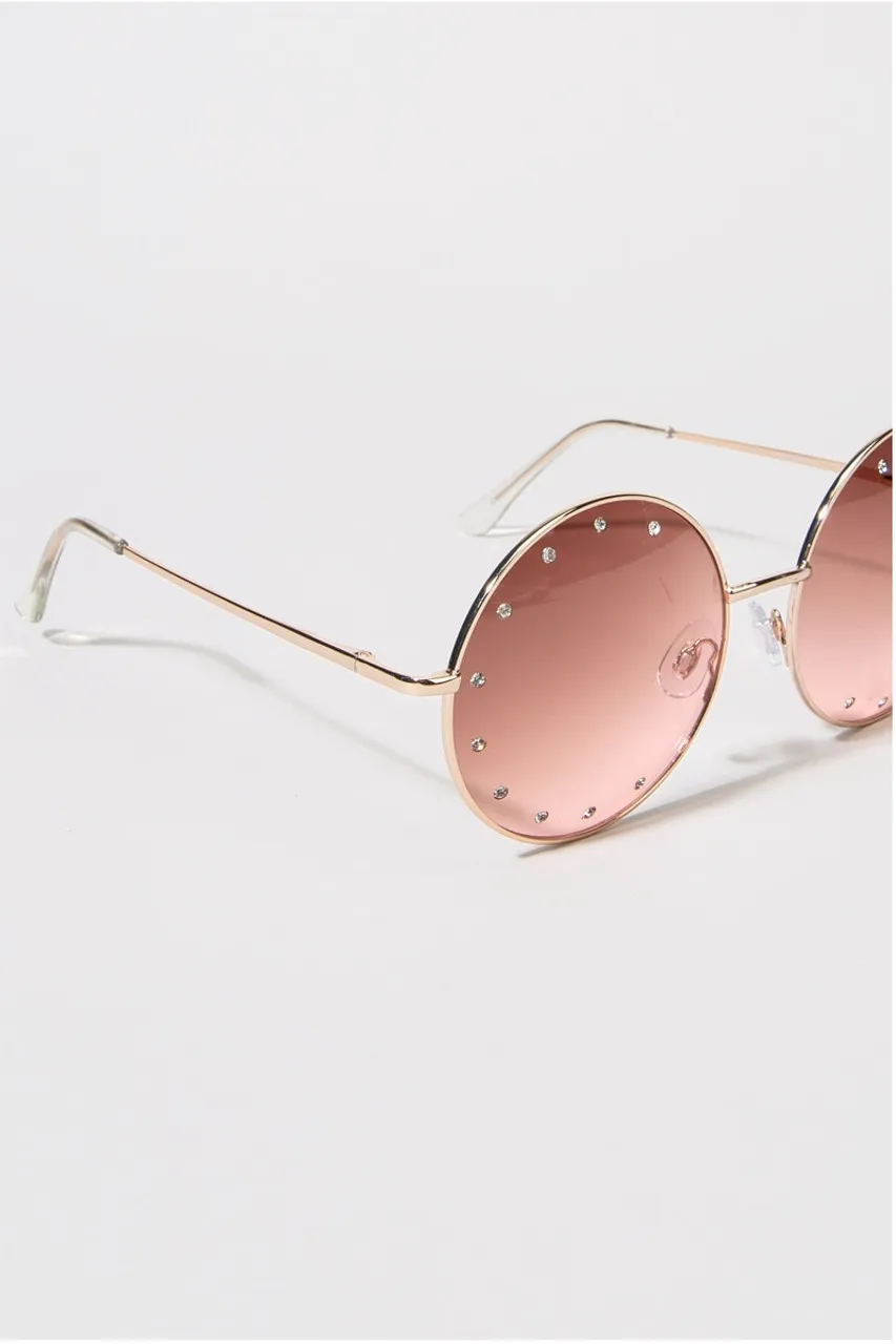Kylar Round Studded Sunglasses