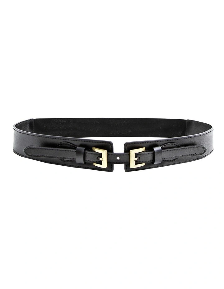 London Fog Black Leather Belt