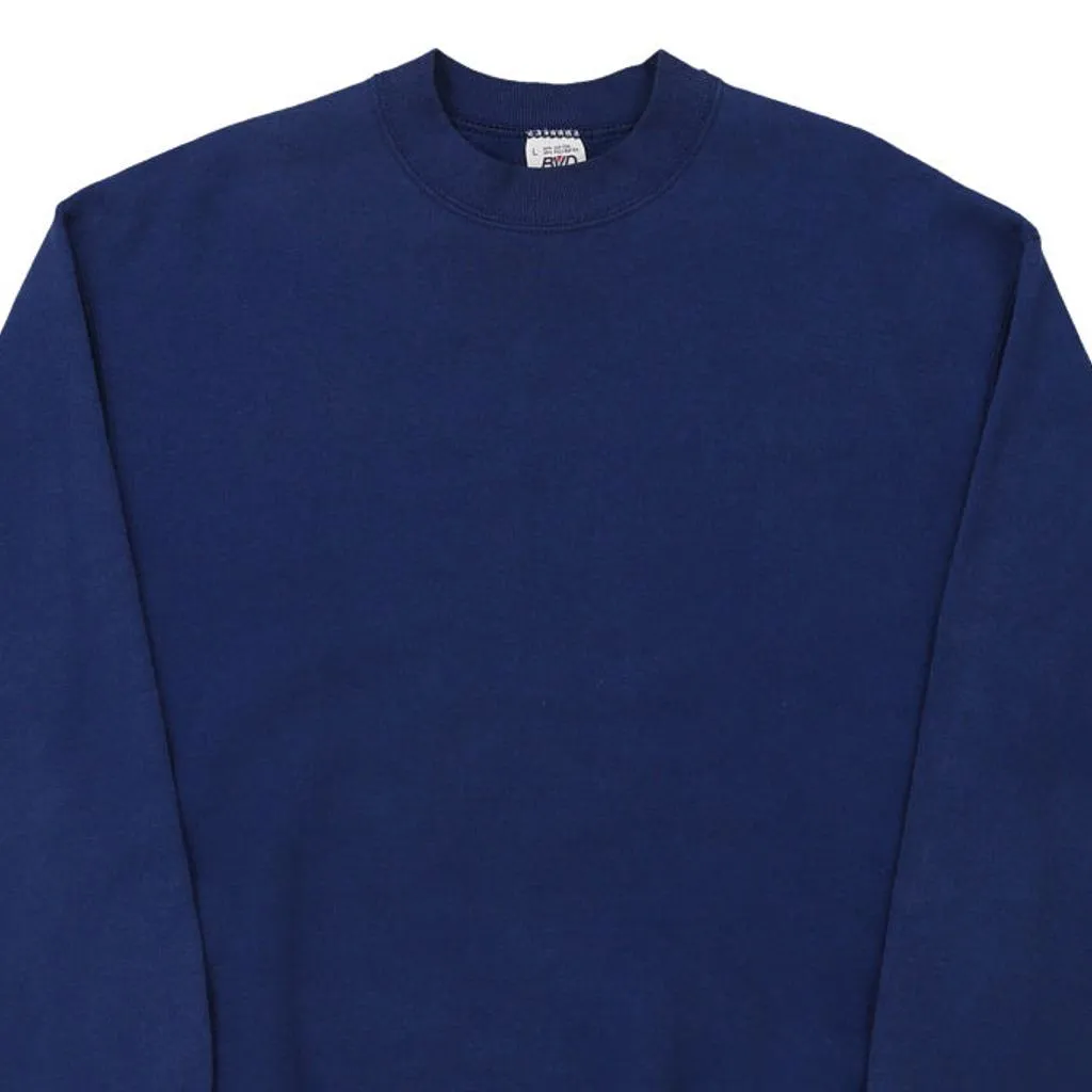Made in USA Bvd Sweatshirt - Large Blue Cotton Blend