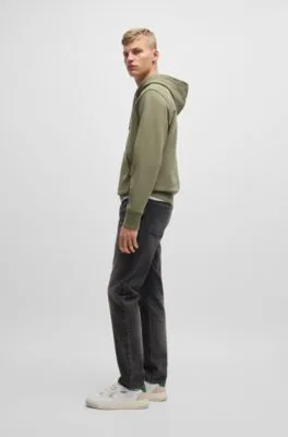 Mixed-leather trainers with layered upper