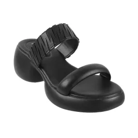 Mochi Women Black Casual Slip Ons