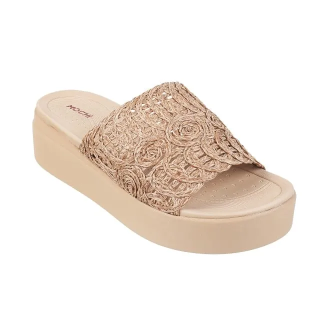 Mochi Women Brown Casual Slip Ons