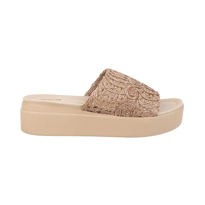 Mochi Women Brown Casual Slip Ons
