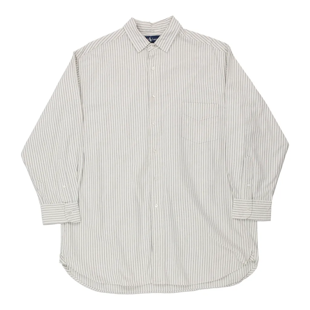 Ralph Lauren Striped Shirt - XL White Cotton