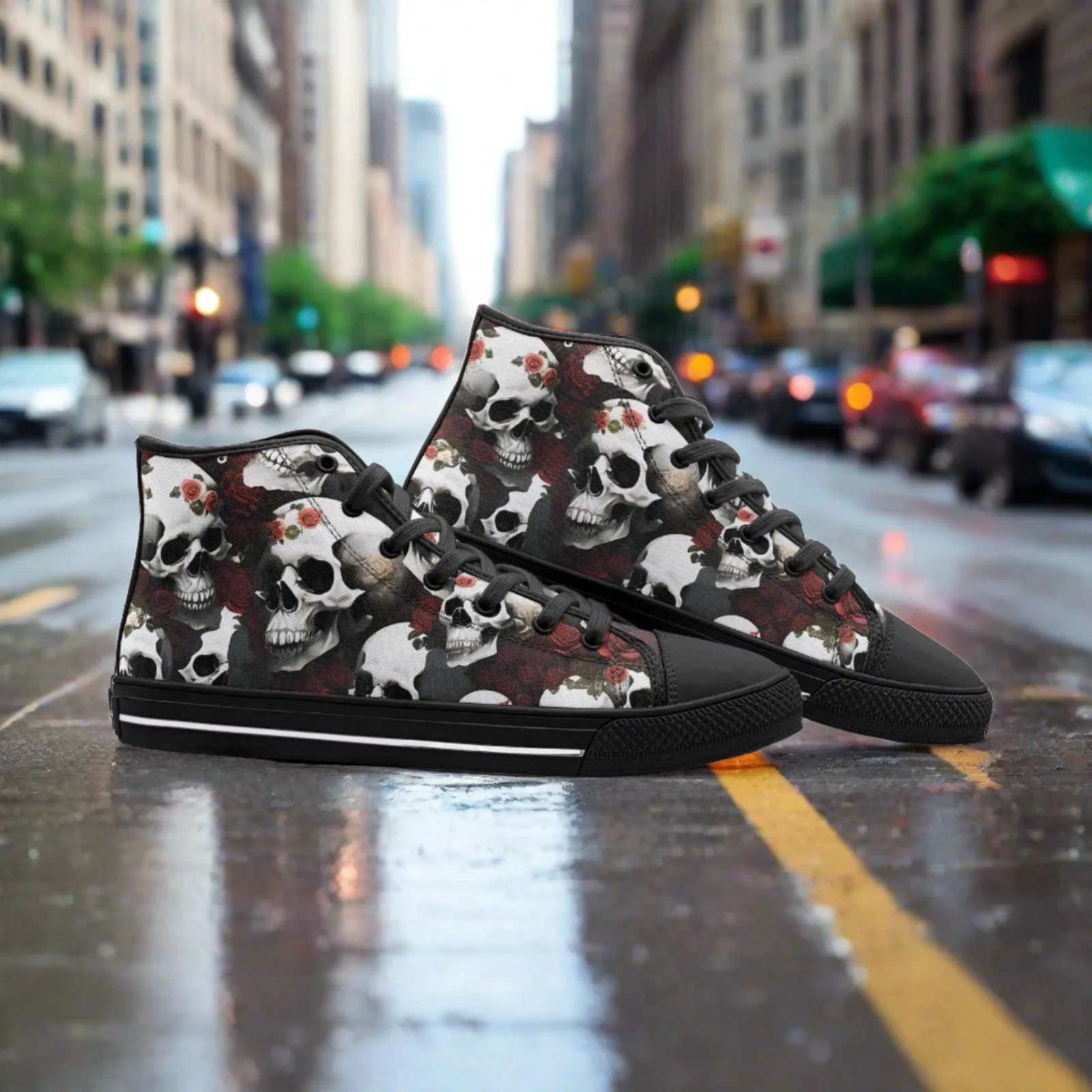 Rose Skulls Dark