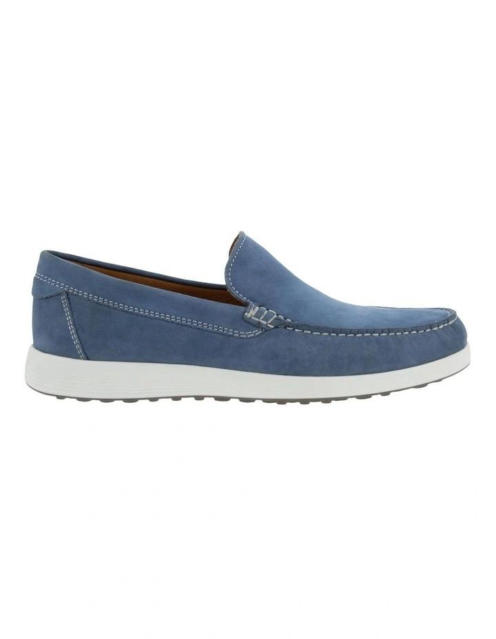 S-Lite Leather Moccasin Shoe in Blue