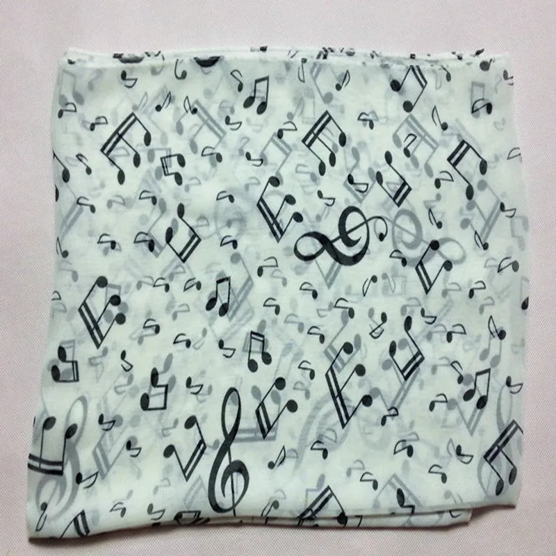 s women scarf Lady Musical Note Chiffon Neck Scarf Shawl Muffler Scarves bufandas luxury scarf woman
