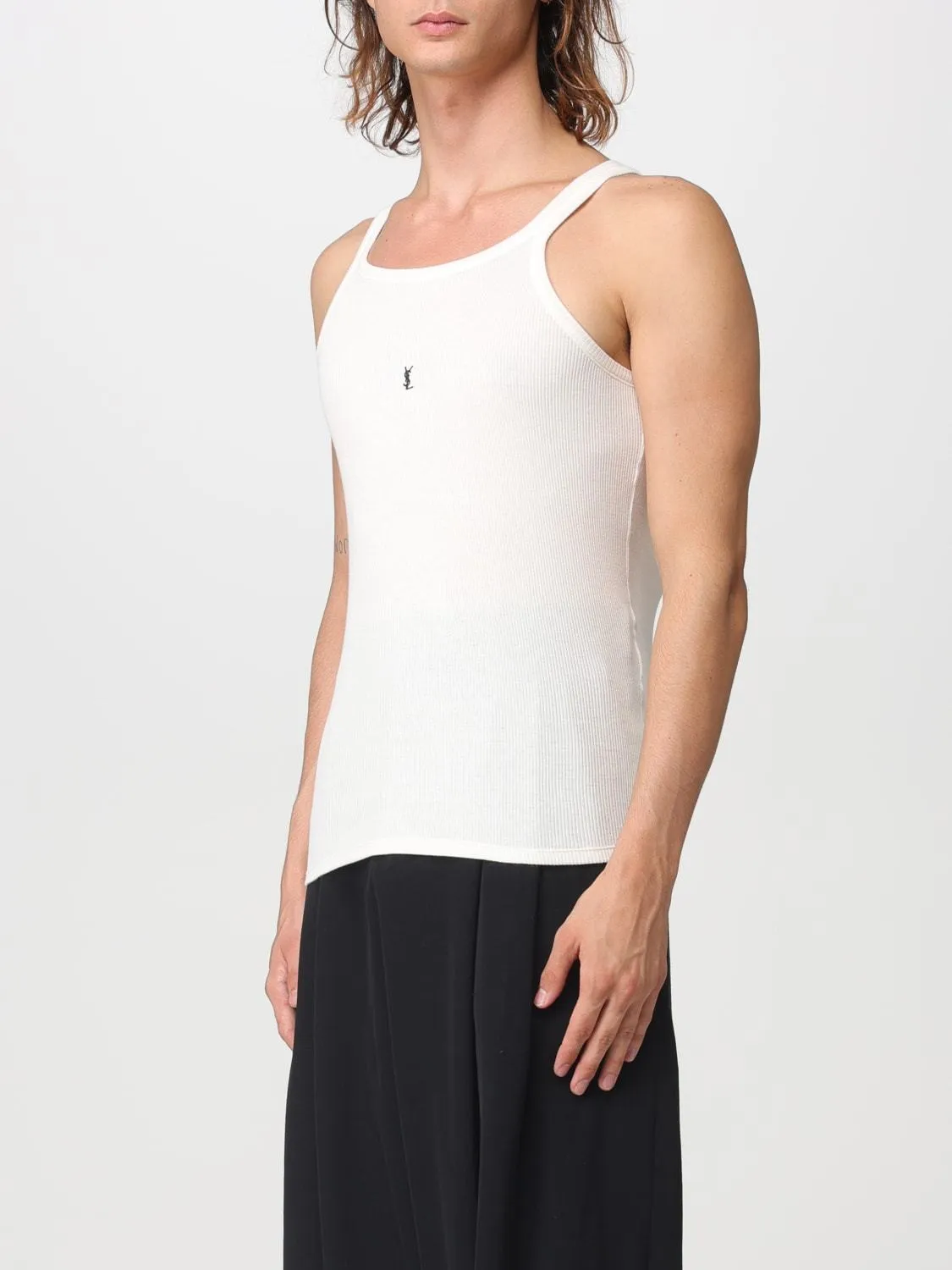 Saint Laurent  |Street Style Plain Logo Luxury Tanks
