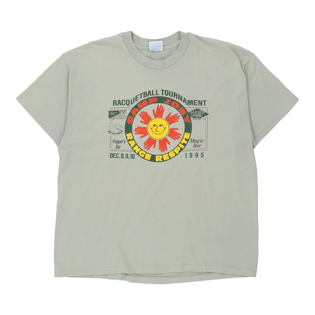 Single Stitch Camp Joey Range Respite 1995 Hanes Graphic T-Shirt - XL Grey Cotton