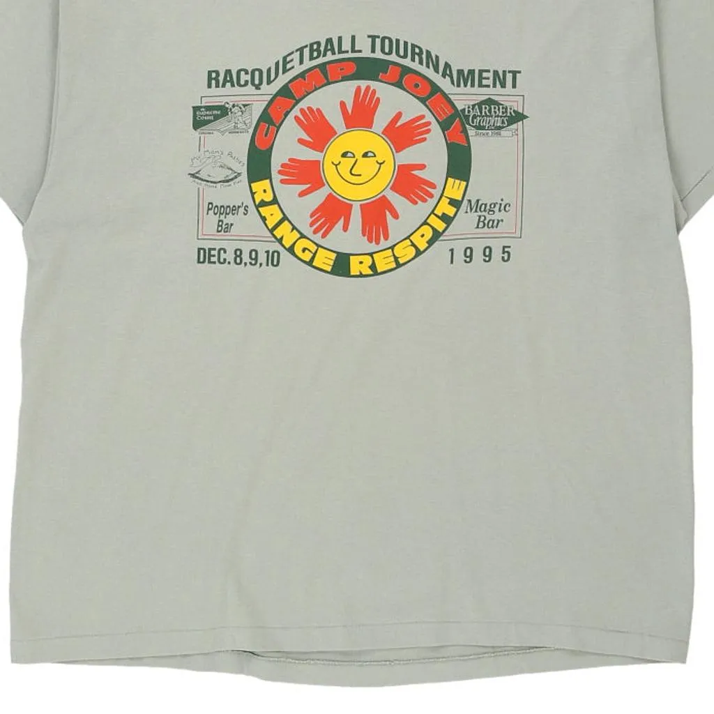 Single Stitch Camp Joey Range Respite 1995 Hanes Graphic T-Shirt - XL Grey Cotton