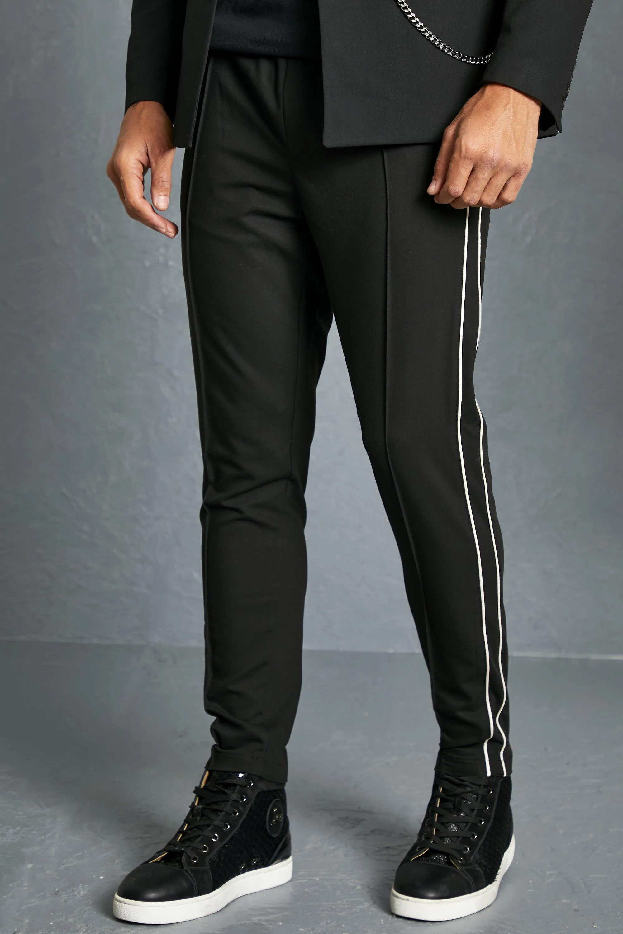 Super Skinny Piped Jogger Tailored Trouser