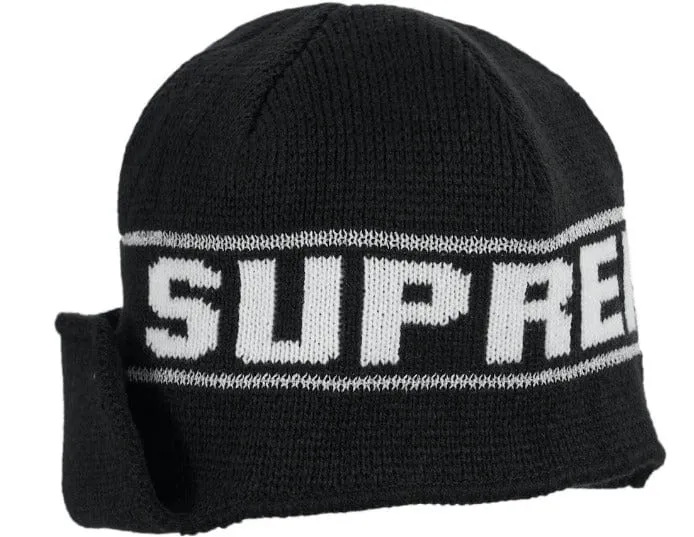 Supreme Earflap Beanie - Black