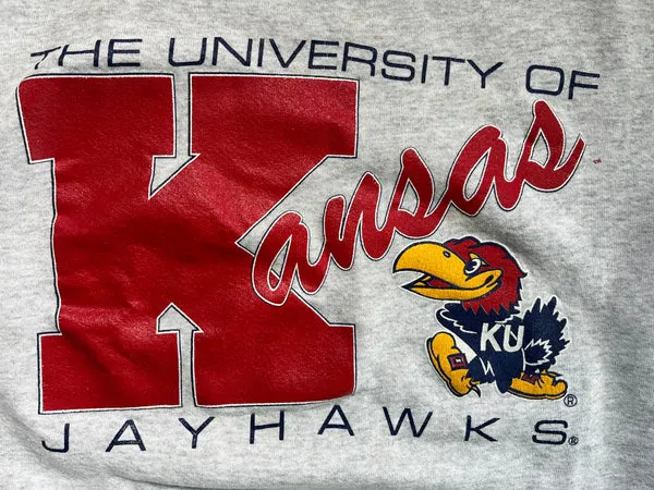 WESTSIDE STOREY VINTAGE | VINTAGE 90S KU JAYHAWKS BIG K SWEATSHIRT- AS IS
