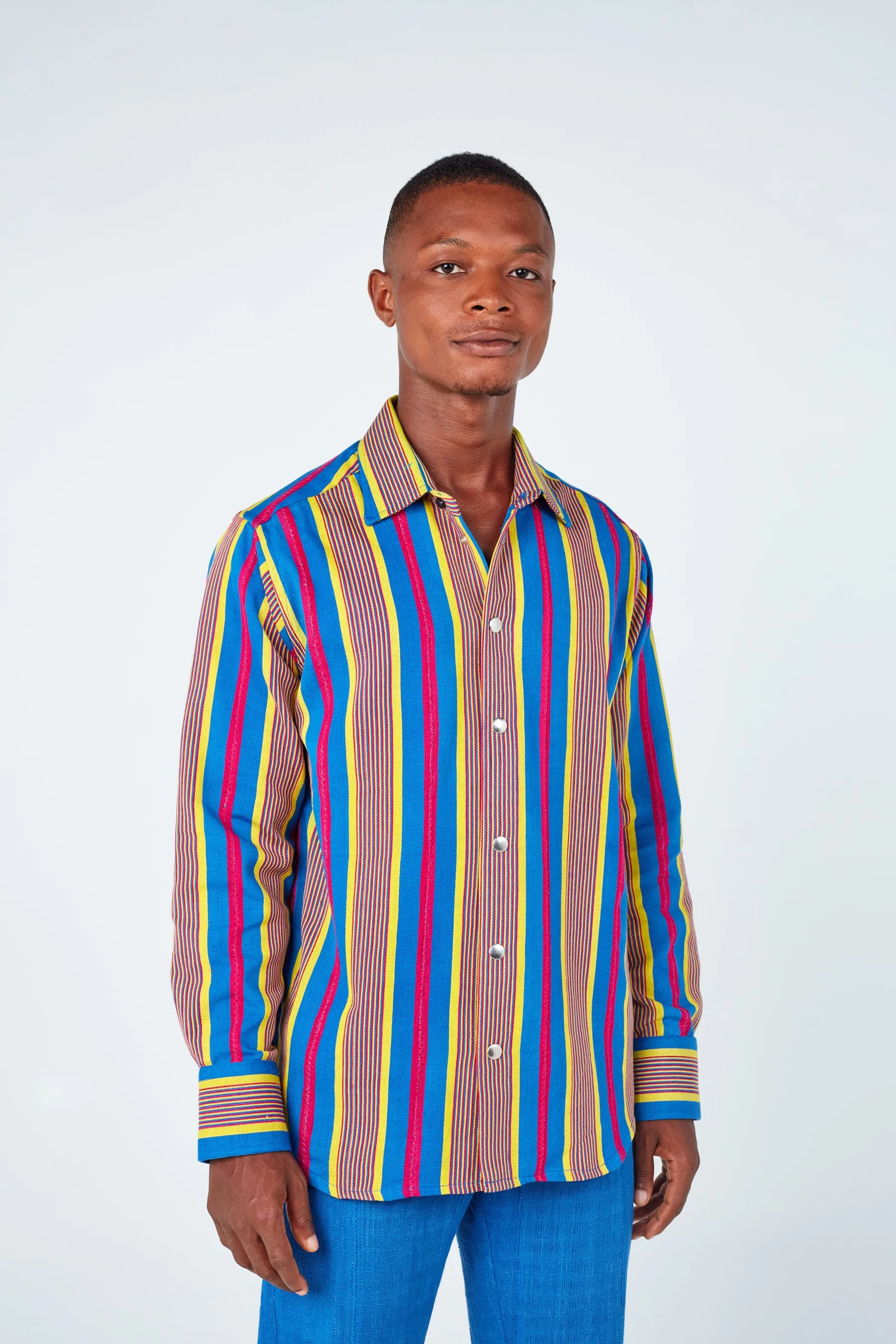 Zaggadey II Stripe Tailored Fitted Long Sleeve Shirt